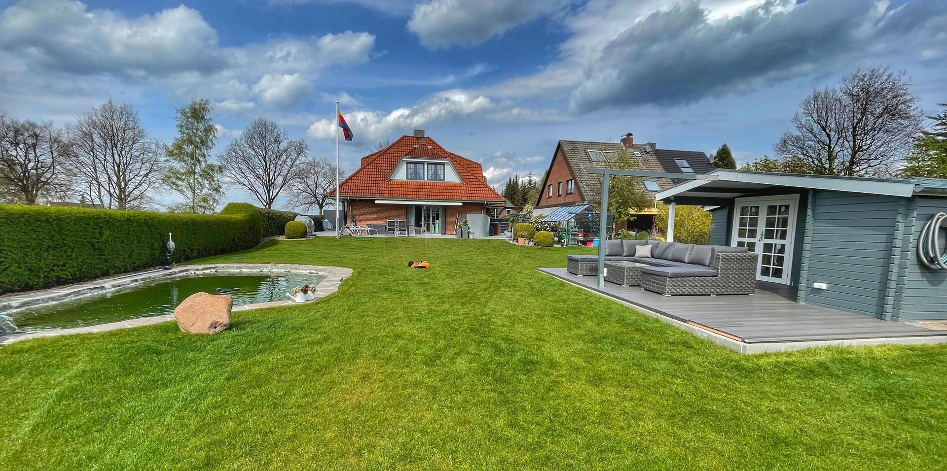 Blick vom Grundstücks Ende