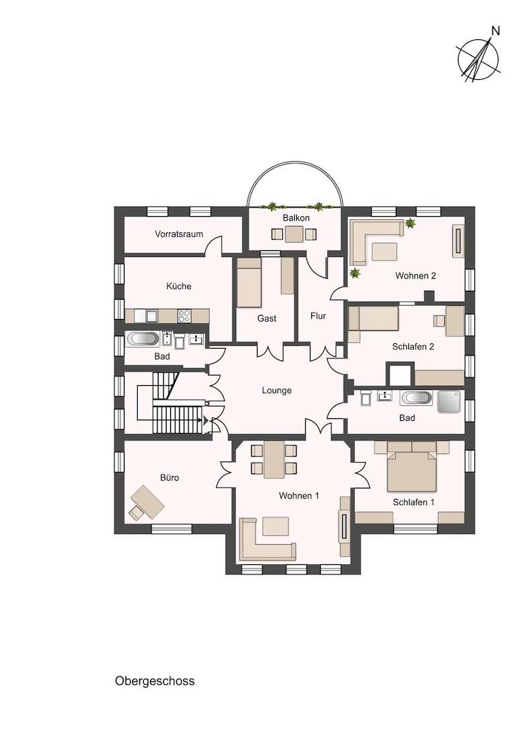 Grundriss Obergeschoss