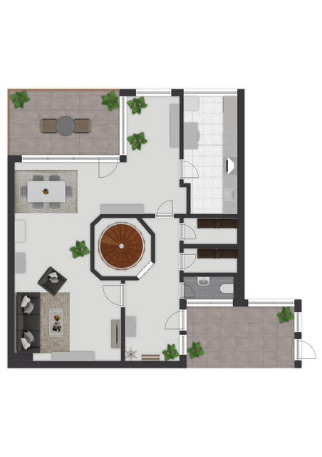 Grundriss untere Ebene