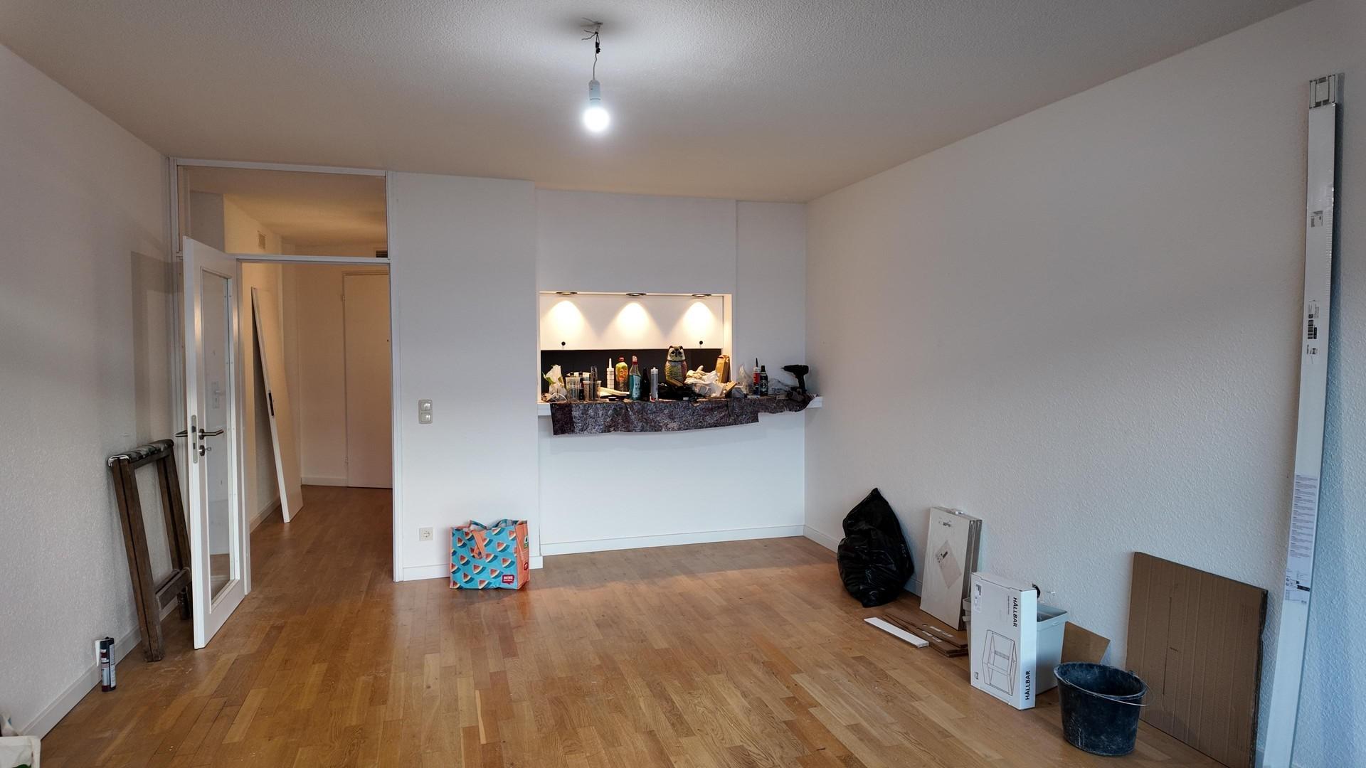 Wohnzimmer und Flur mit LEDs