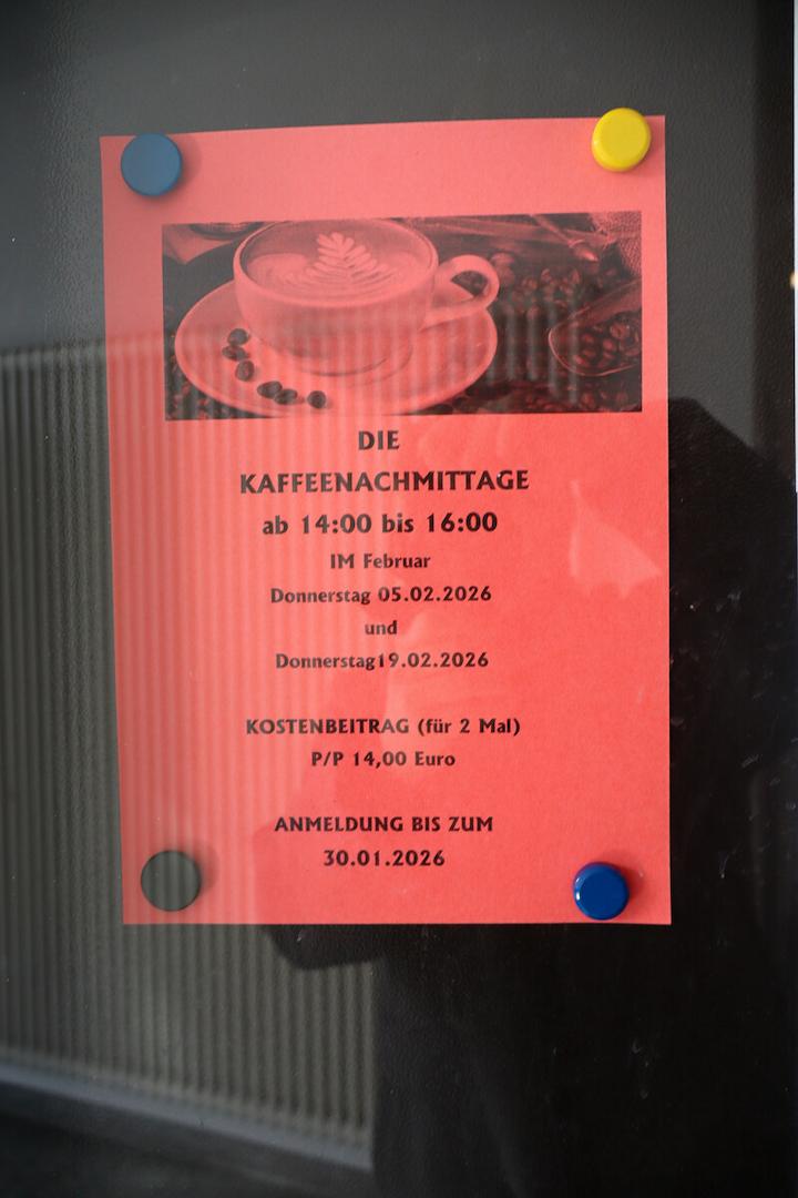 Aushang Kaffeenachmittage