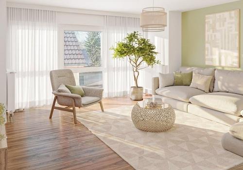 Wohnzimmer KI-generiert