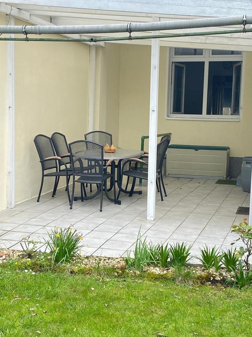 Terassenansicht aus dem Garten