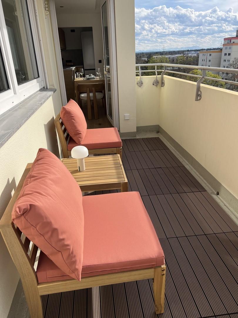 Uneinsehbarer Westbalkon