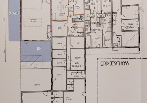 Plan: EG Anderungen (Anbau + Tiga)