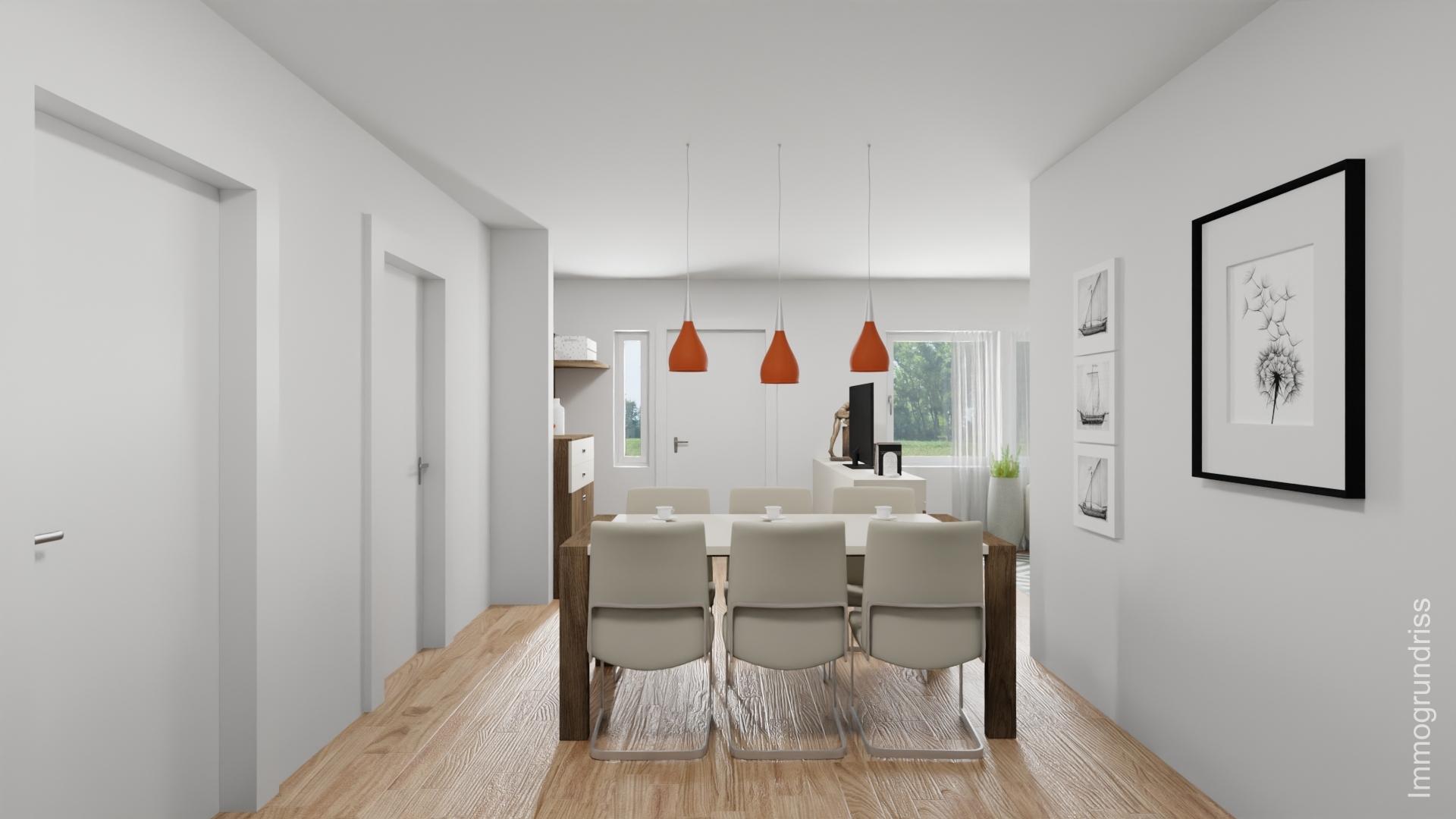 Wohn-Essbereich - Illustration