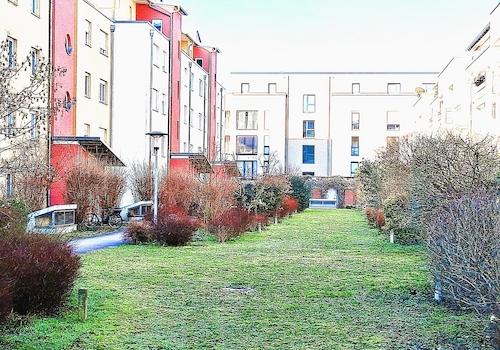 begrünter Eingangsbereich