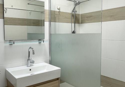 ...mit Walk-In-Duschbereich!