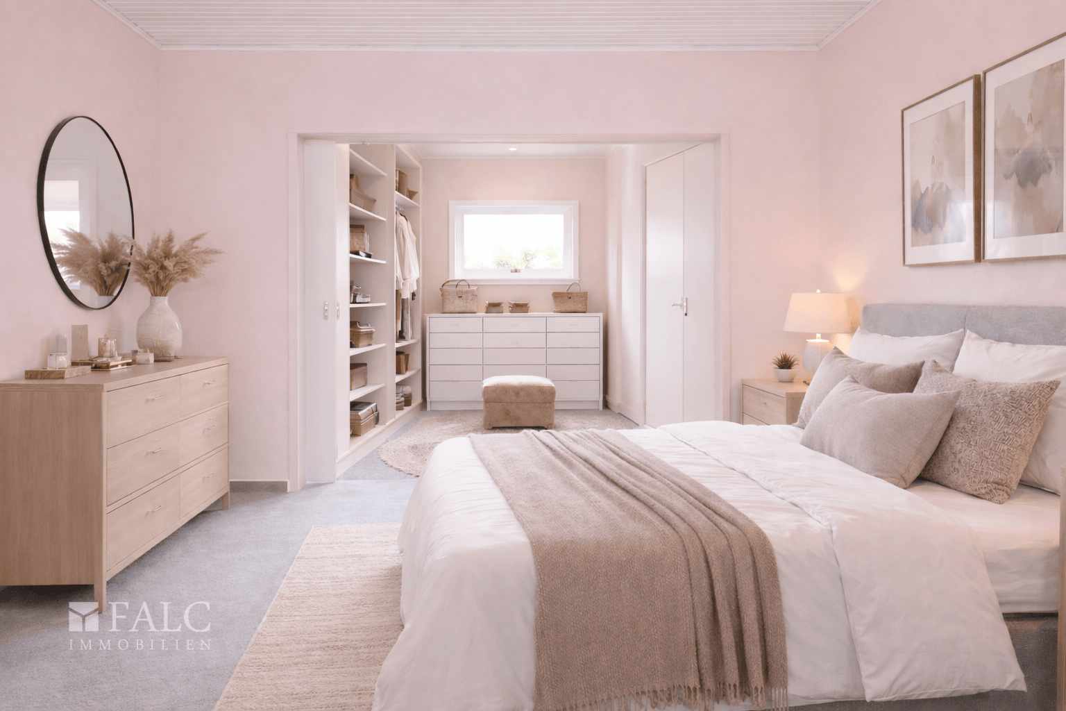 Blick auf Ankleidezimmer