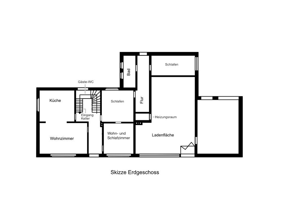 Skizze Erdgeschoss