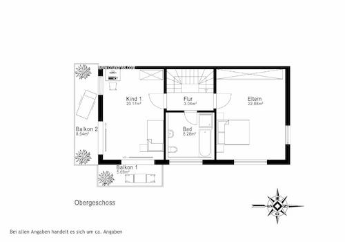 Grundriss Obergeschoss