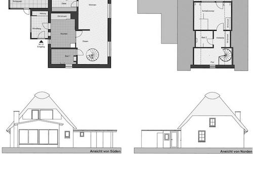 Reetdach Zerichnungen