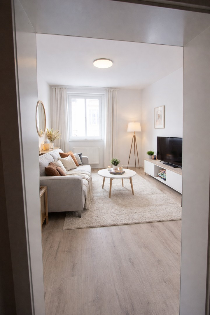 Wohnzimmer möbliert