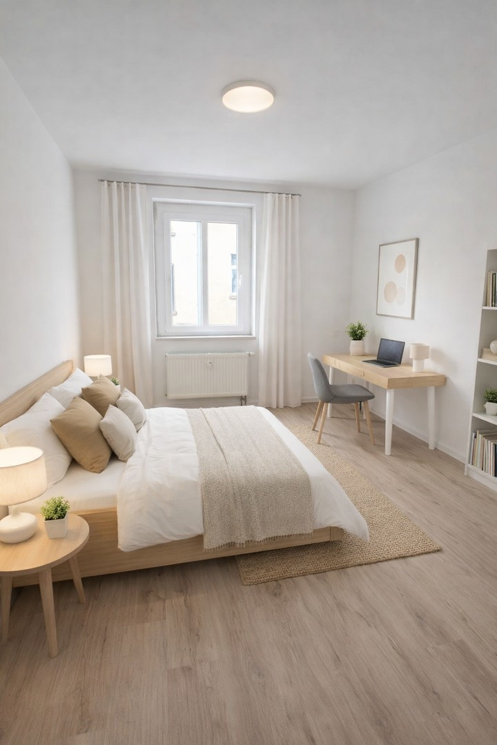 Schlafzimmer möbliert