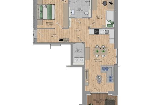 Haus II Wohnung 18 Grundriss