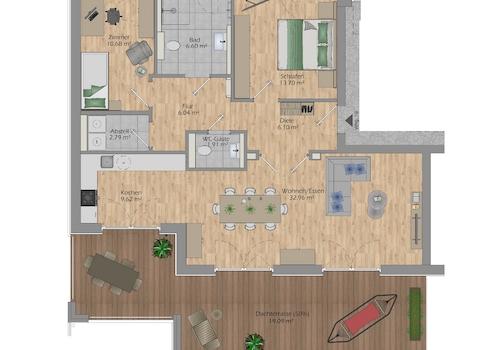 Haus II Wohnung 19 Grundriss