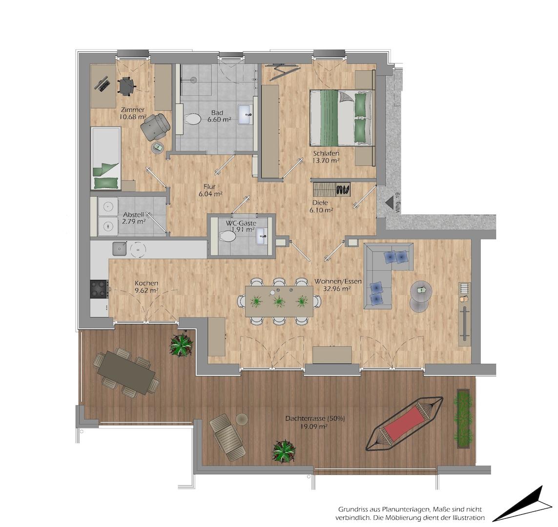 Haus II Wohnung 19 Grundriss