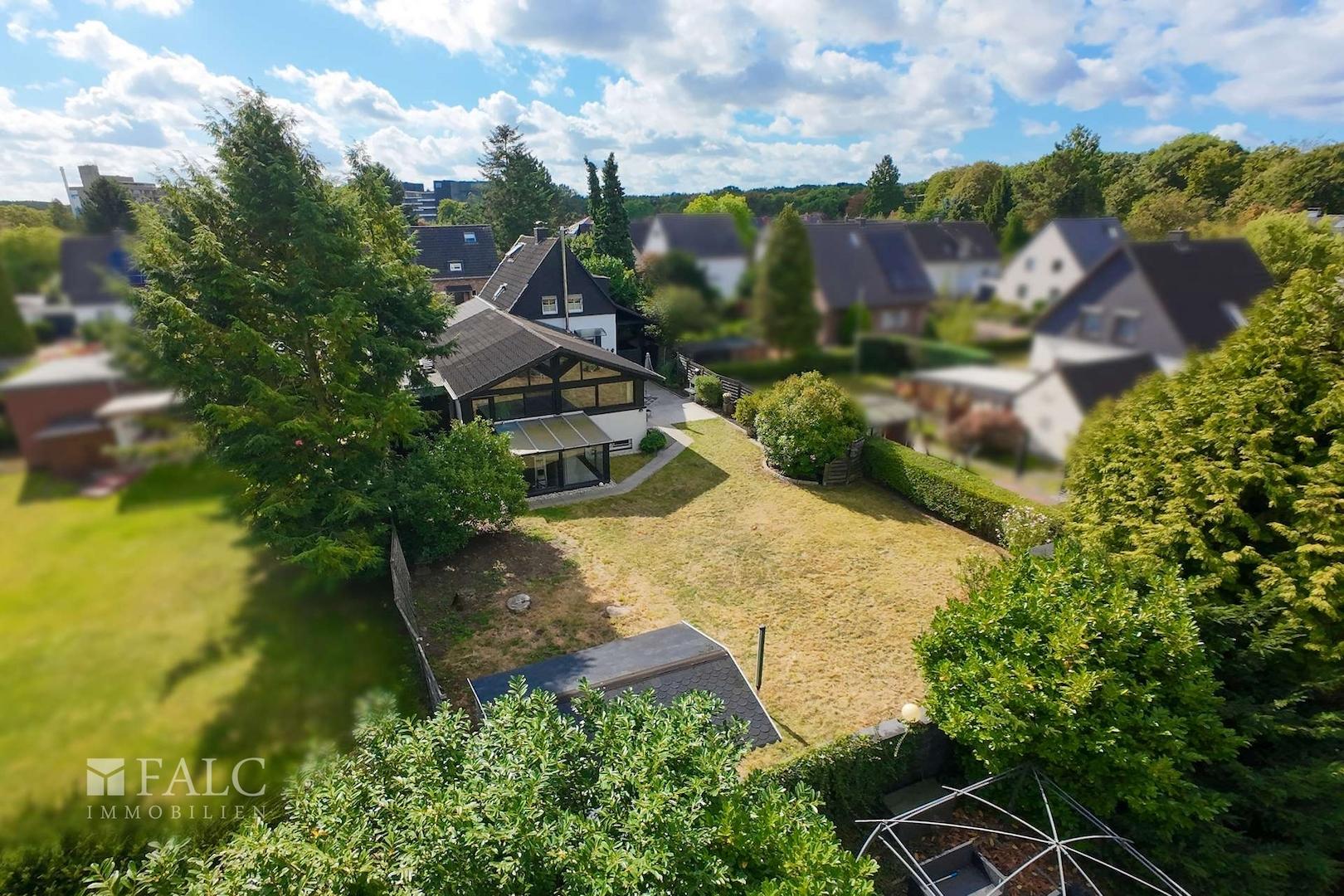 Gartenansicht Drohne