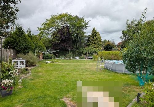 großer, weitläufiger Garten