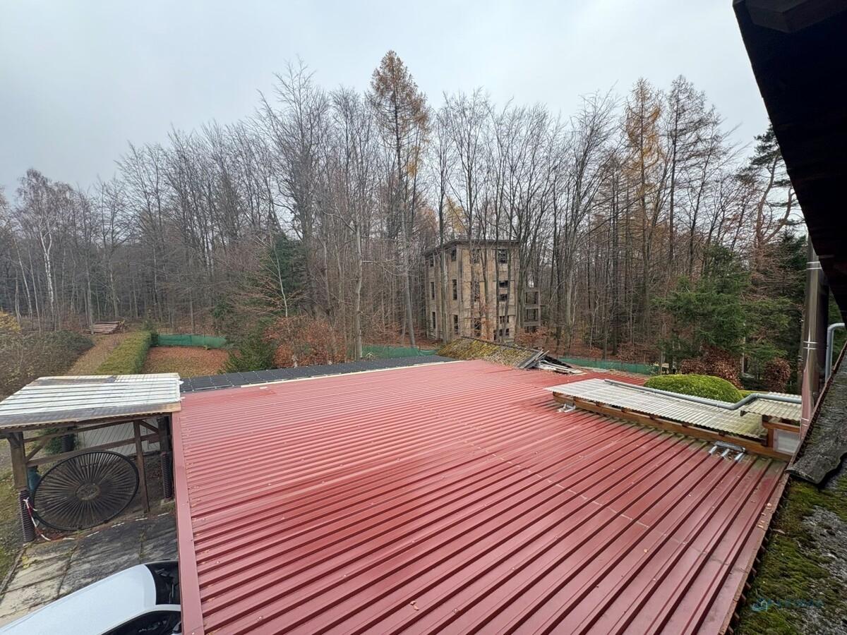 neues Trapezblech über Garagen und Eingang