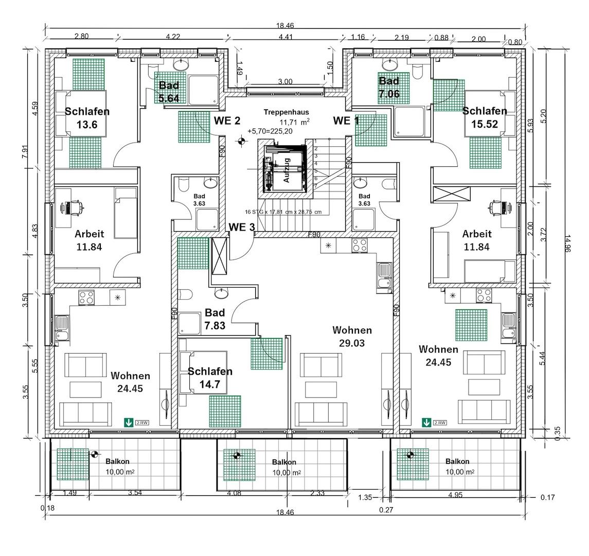 Burscheid-Grundriss OG  Haus 1