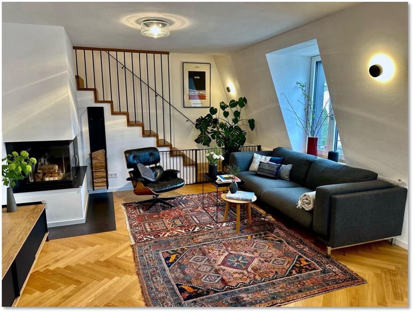 Wohnzimmer mit Kaminofen