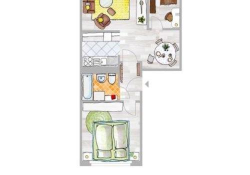 Grundrissskizze mit Balkon