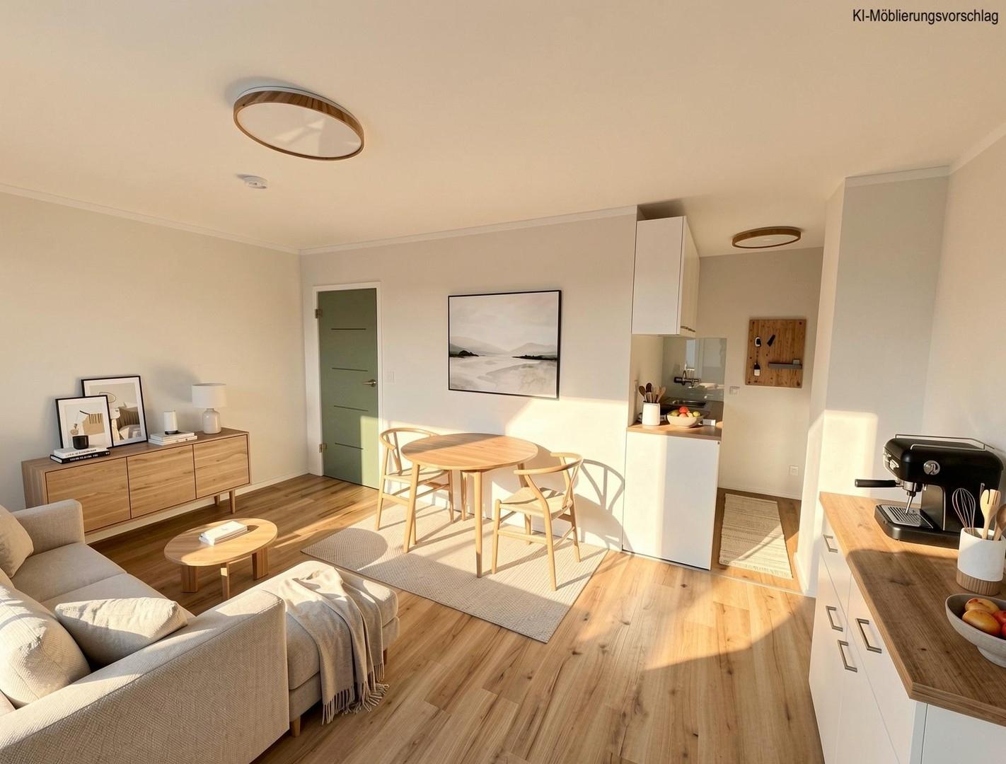 Studio - KI möbliert