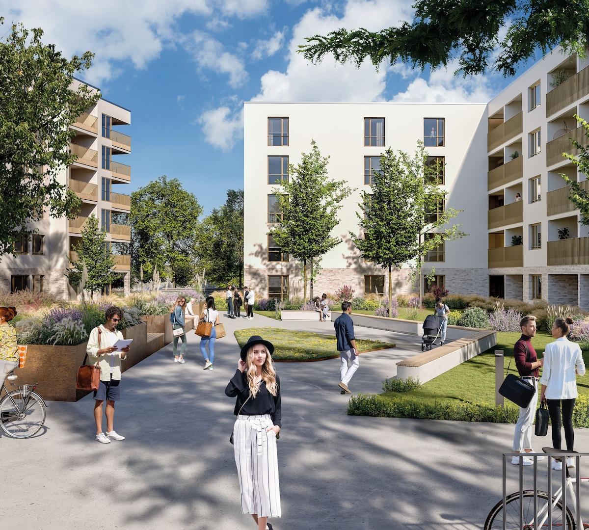 Innenhof mit Menschen