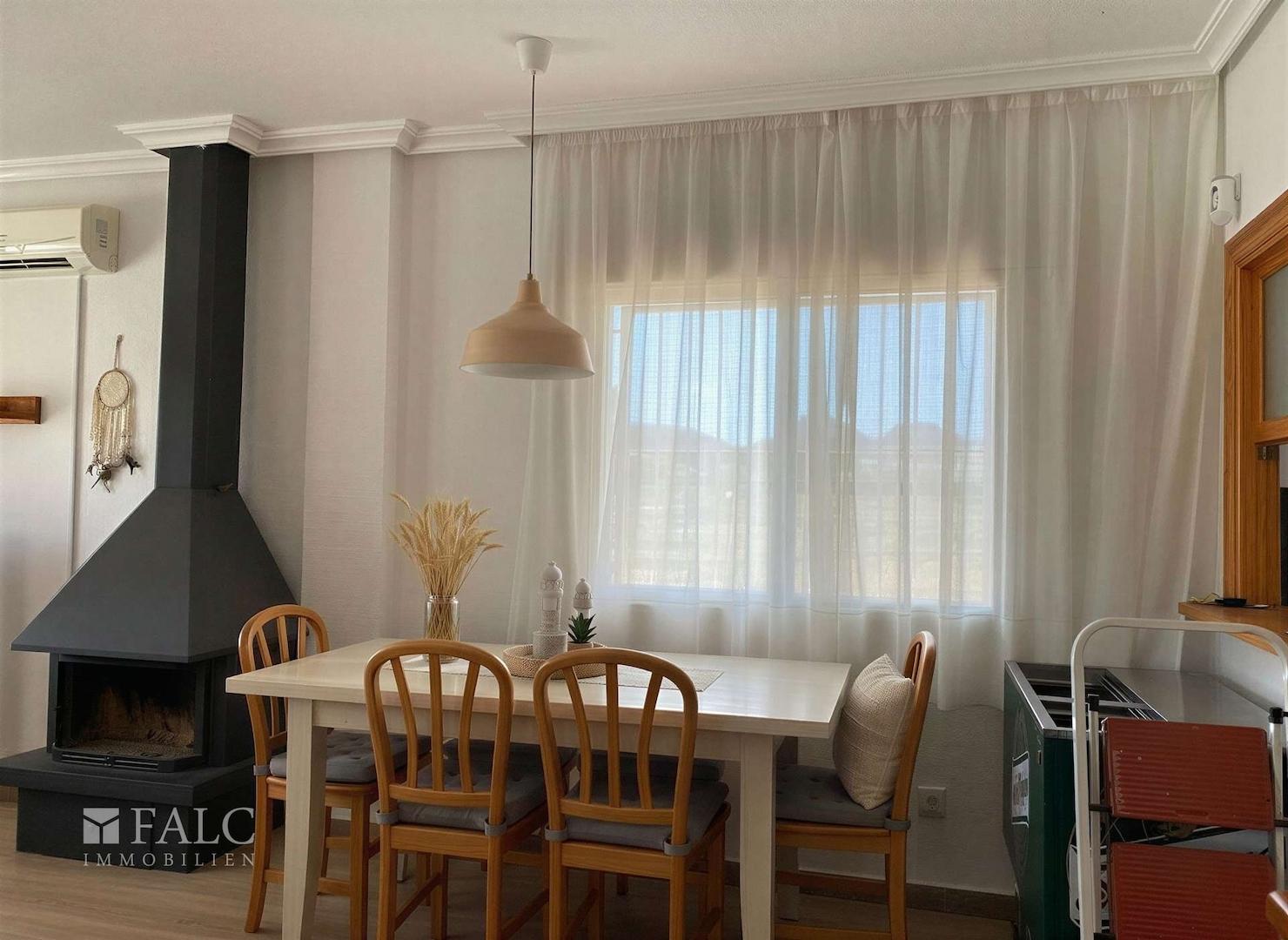 Essecke im Wohnzimmer