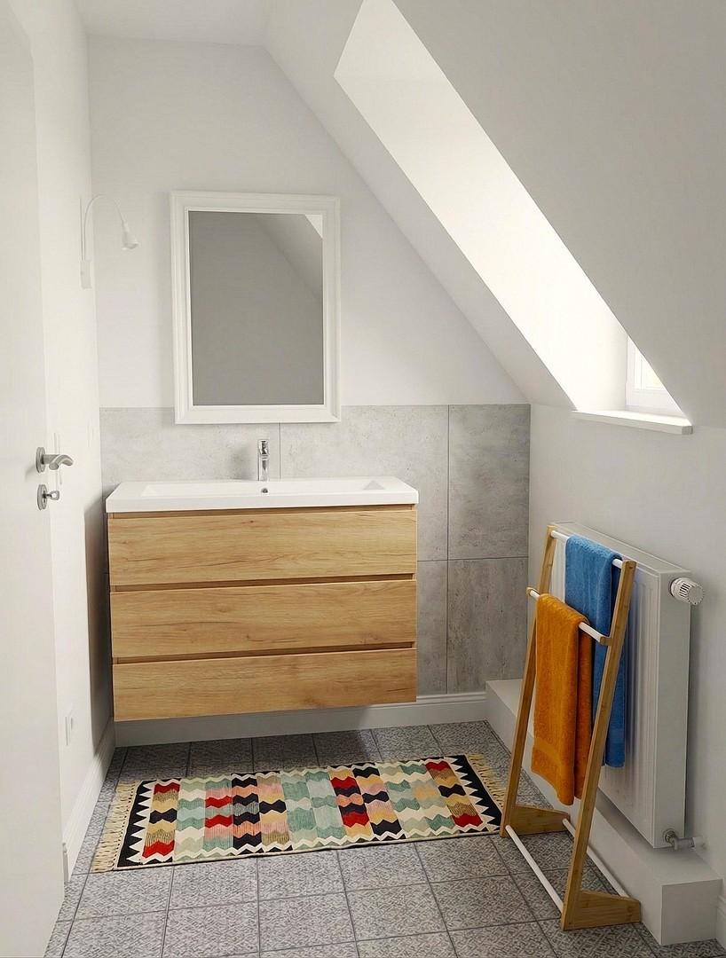 Bad visualisiert möbliert 