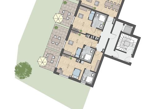 Auszug Kurz-ExposeÌ Gailingen Grundriss WG Ebene 