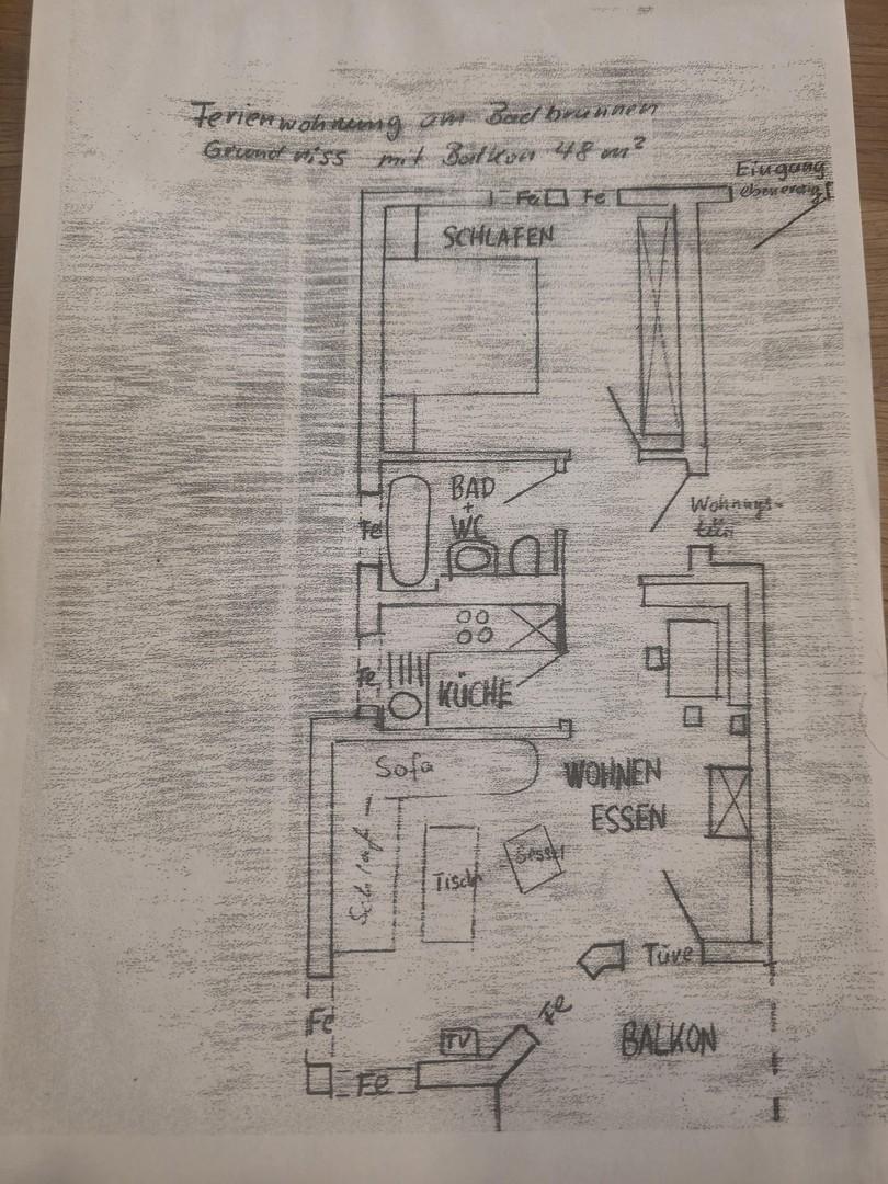 Grundriss der Wohnung