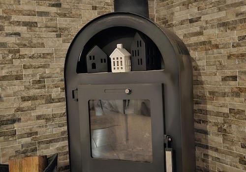 Heizofen im Wohnzimmer