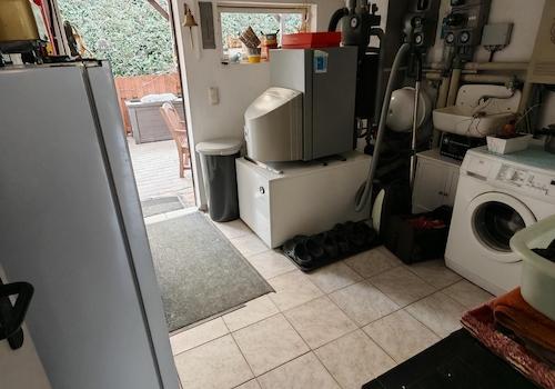 Heizung und Waschraum