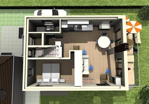 3D-Grundriss Obergeschoß von Westen