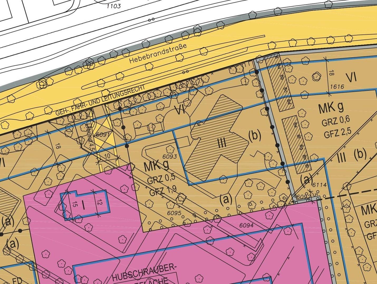 Auszug Bebauungsplan