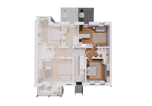 Grundriss 2-Zimmer-Wohnung