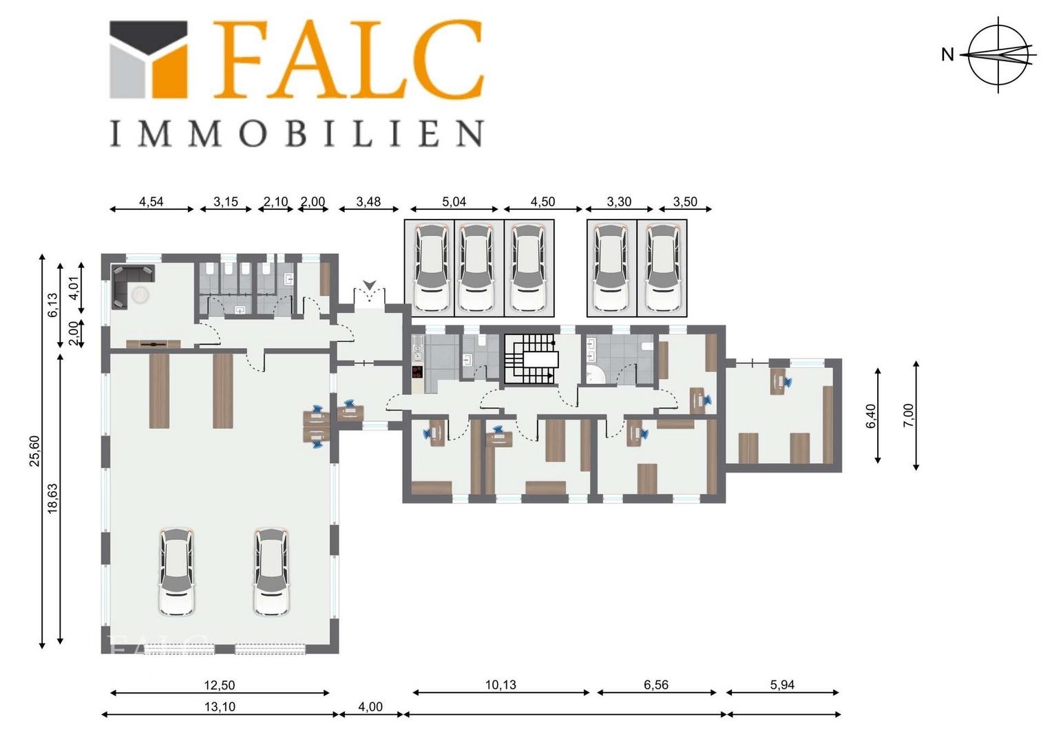 Grundriss EG & Halle
