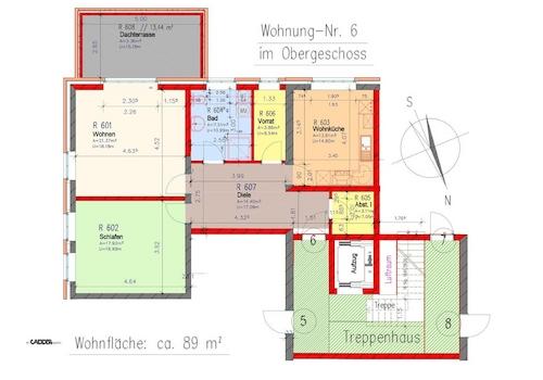 Wohnungsaufteilung WE-Nr. 6