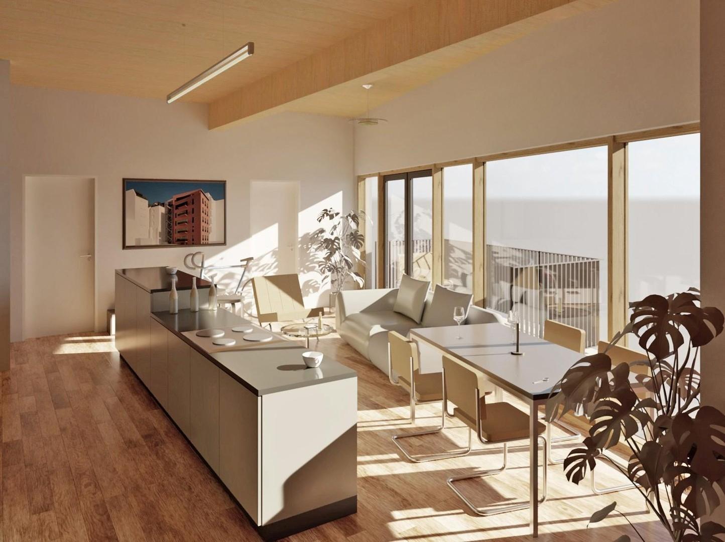 Große Wohnküche nach außen