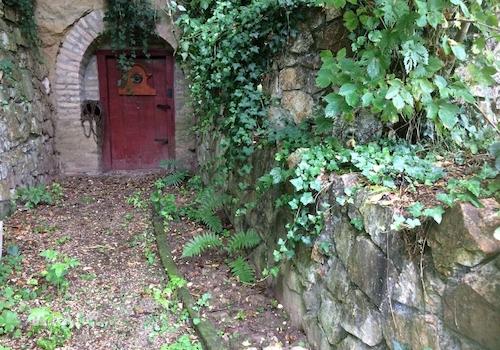 Wine cellar entrance (we the two winecellars)