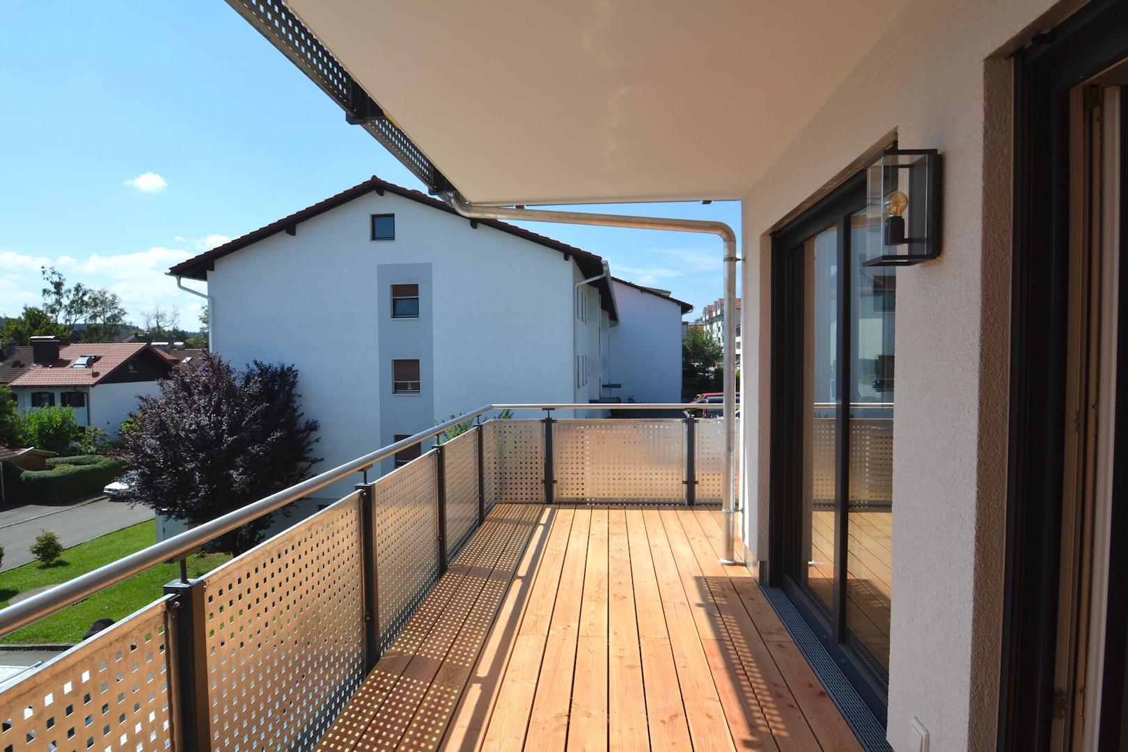 Blick nach Westen vom Balkon