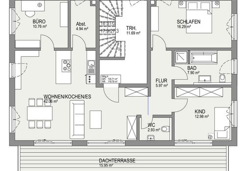 Grundriss Penthouse Wohnung