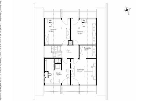 Grundriss Rückgebäude Dachgeschoss