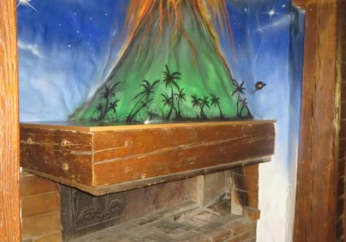 Offener Kamin in der Cocktailb