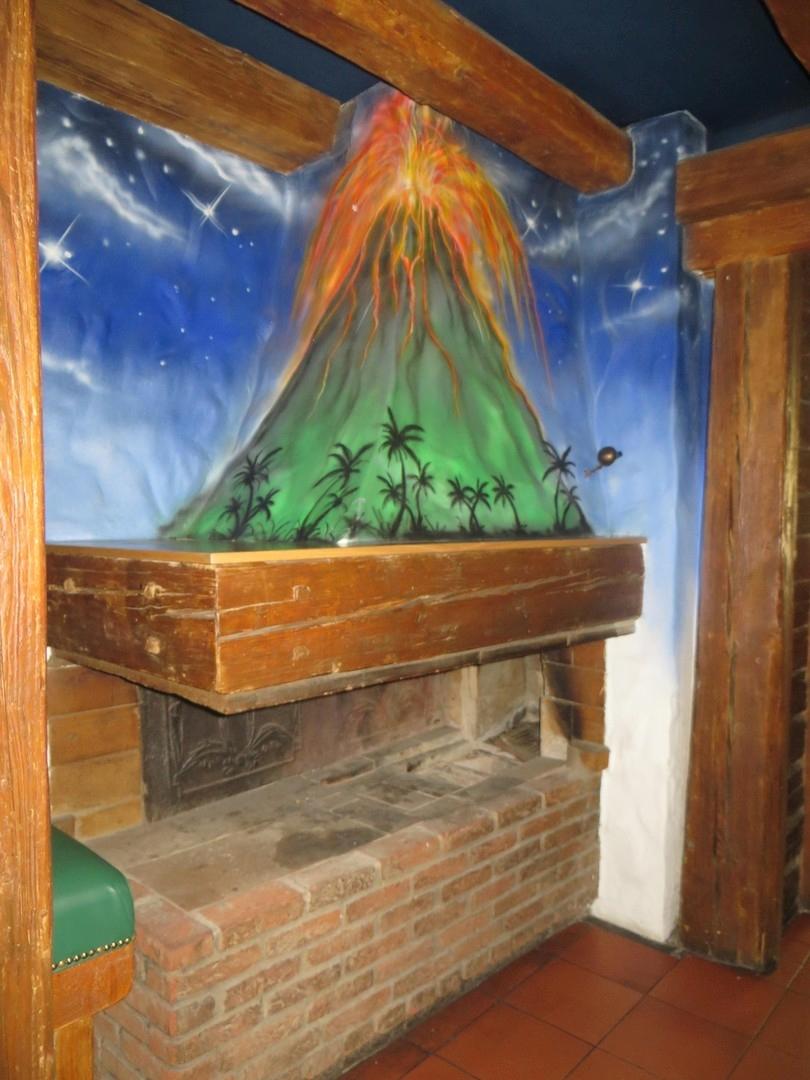 Offener Kamin in der Cocktailb