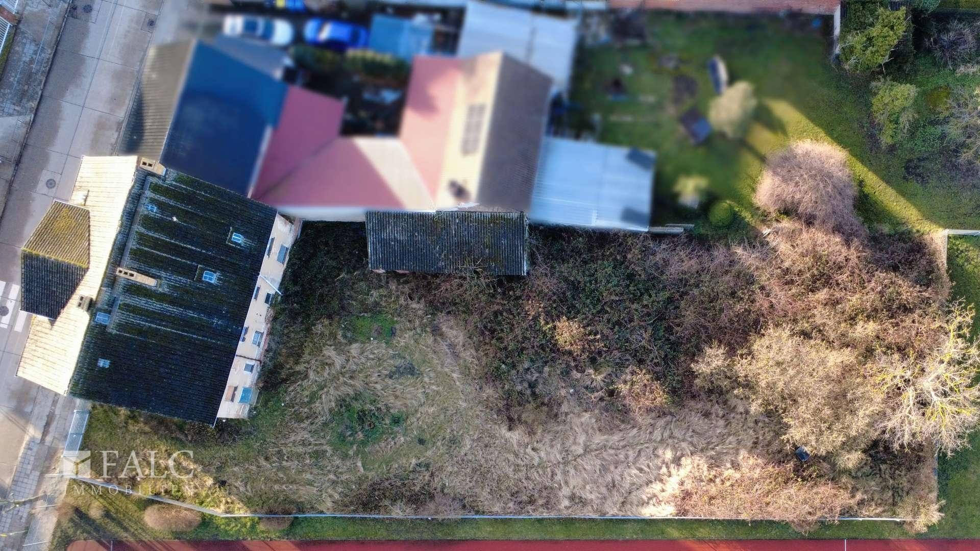 Grundstück aus der Vogelperspektive