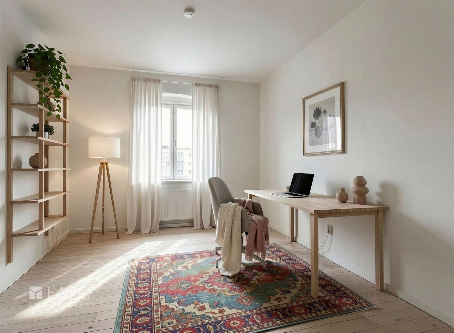 Büro - Mögliche Gestaaltung nach Renovierung (KI-Visualisierung)