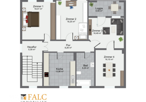 Grundriss Obergeschoss